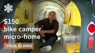 150 bike camper DIY micro mobile home downloadable plans [upl. by Ayokahs]