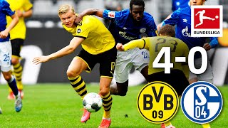 Borussia Dortmund vs FC Schalke 04 I 40 I Haaland Guerreiro amp Hazard Goals in Revierderby Win [upl. by Elttil]