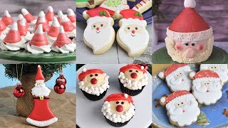 10 AMAZING SANTA COOKIES CAKES TREATS by HANIELAS [upl. by Eenttirb]