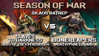 Slaves vs Bonereapers  Warhammer Age of Sigmar Battle Report [upl. by Lyreb]