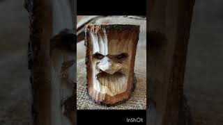 The spirit of the forest Statuette made of wood Carved statuette sculpture wood sculptured [upl. by Vinita]