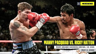 FULL FIGHT  Manny Pacquiao vs Ricky Hatton DAZN REWIND [upl. by Nitsur]