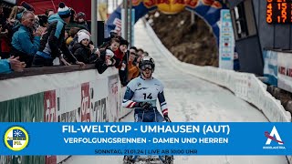 FIL Rodel Weltcup auf Naturbahn in Umhausen 2024  Verfolgungsrennen Damen und Herren [upl. by Derzon]