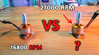 1400KV Blushless Motor VS 2200KV Brushless Motor [upl. by Enisamoht]