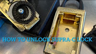 How to unlock a supra C combination lock and change code instructions [upl. by Nylarac360]