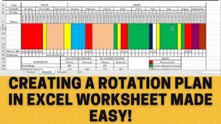 Creating a Rotation plan in Nursing using EXCEL worksheet  MADE SIMPLE [upl. by Yarrum99]