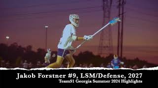 Jakob Forstner 2027 DLSM Pope 91 Georgia Summer 24 Highlights [upl. by Terence]