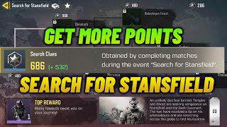 How to Get More Search Clues Points Search for Stansfield Event Codm  Fast Complete Cod Mobile [upl. by Ahsina376]