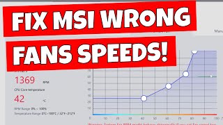 FIX MSI Center User Scenario Fan Control Not Working Wrong Fan Speeds [upl. by Brody]