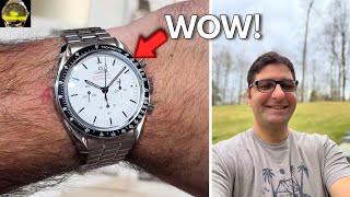 Omega Speedmaster Moonwatch in White on Wrist  The hottest watch of 2024 [upl. by Malas]