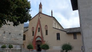 Collegiate church of Saints Peter and Orso Aosta Aosta Valley Italy Europe [upl. by Natalie453]