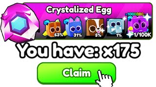 I OPENED 100 CRYSTALIZED EVENT EGGS in Arm Wrestle Simulator [upl. by Alten]