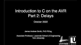 Introduction to C on the AVR  Part 2 Delays [upl. by Lehteb629]