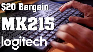 20 Bargain  Logitech MK215 Wireless Keyboard  Mouse Combo Review [upl. by Oxley]