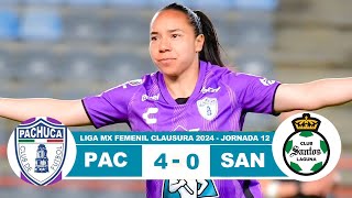 Pachuca Femenil vs Santos 40 Resumen Goles 2024 [upl. by Nugent]