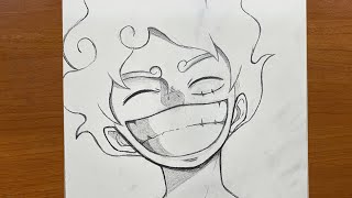 How to draw Gear 5 luffy  joy boy   stepbystep [upl. by Natale773]