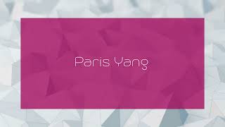 Paris Yang  appearance [upl. by Charita]