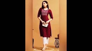 Maroon Printed Kurta onsnapdealkurtafashionstyleoutfitlookshortsshorttrendingstyletrend [upl. by Leirol]