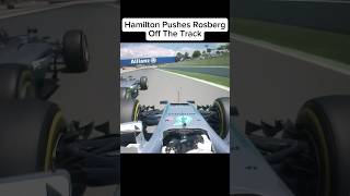 Hamilton Pushes Rosberg Off The Track f1 formula1 [upl. by Tareyn]