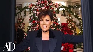 Kris Jenner On Her KardashianJenner Family Christmas Holiday Décor  Architectural Digest [upl. by Tireb]