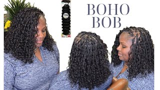 SHORT BOHO BOB KNOTLESS BRAIDS [upl. by Rebel993]