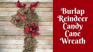 Christmas Crafts Burlap Reindeer Wreath [upl. by Filahk100]