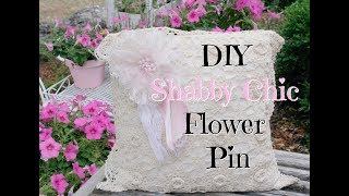 🌸DIY SHABBY CHIC FABRIC FLOWER CRAFT🌸 No Sew method [upl. by Ardnuek]