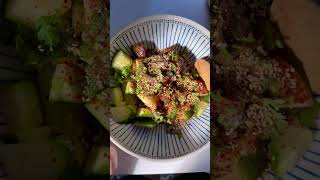 Smashed cucumber salad 🥒 easyrecipe asianfood cucumber saladrecipe [upl. by Ecerahc]