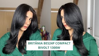 ESCOVANDO O CABELO COM SECADORA BRITÂNIA BES24P COMPACT BIVOLT 1300W  Por jessicatthings [upl. by Nedarb]