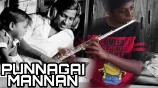 PUNNAGAI MANNAN  THEME MUSIC  BGM  INSTRUMENTAL COVER BY SANJAY  FLUTE [upl. by Yssirhc]