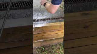 Power Washing Wood Steps asmr satisfying satisfyingpressurewashing pressurewashing [upl. by Licko]