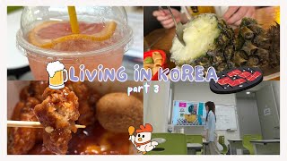 VLOG Living Alone in South Korea 3  first week of work as a hagwon teacher haircut lunchboxes [upl. by Berkly841]