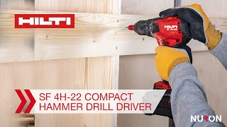 Hilti Nuron SF 4H22 Compact Cordless Hammer Drill Driver  Features and Benefits [upl. by Nollaf364]