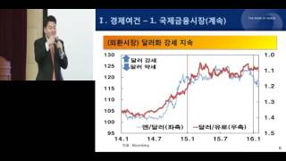 한국은행2016년 세계 및 국내경제 전망 금요강좌 2016219 [upl. by Vokay]