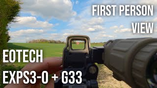 EoTech EXPS30 with G33 Magnifier  First Person View [upl. by Lletram583]