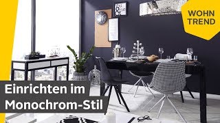 Monochrom einrichten So wirkt der kontrastreiche SchwarzWeiß Look  Roombeez – powered by OTTO [upl. by Alletneuq224]