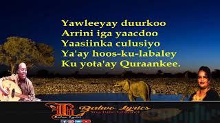 Hees Hayebaa Saynab Cige amp SalaadDarbi Balwo Lyrics [upl. by Thgiwd]