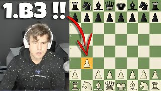 Magnus plays crazy 1b3 to swindle 2900 rated opponent chessgames [upl. by Dlorah]