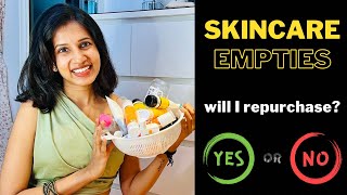 Huge skincare empties‼️Worth buying again✅ or not ❌ Reviewing skincare in Tamil🔥 [upl. by Chrissie]