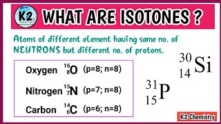 what are isotons with example l isotones in chemistry l [upl. by Rajewski]