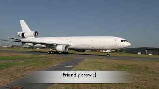 MD11F landing at Ostend Airport [upl. by Eelano]