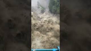 Floodwaters surge through Austria town of Bad Gastein [upl. by Aiduan]