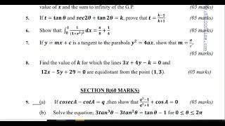 PURE MATH MOCK WAKISHA [upl. by Riay]