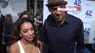 Gloria Govan and Matt Barnes interviewed at 42 Los Angeles Film Premiere [upl. by Eseila]