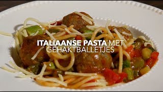 Italiaanse pasta met gehaktballetjes [upl. by Rubinstein544]