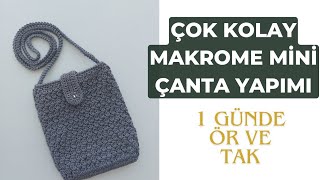 MAKROME İPİNDEN ŞIK VE KOLAY ÇANTA YAPIMI [upl. by Anilam684]