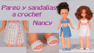 DIY Pareo y sandalias a crochet para Nancy [upl. by Anoirtac]