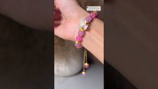 DIY crystal bracelet💖✨️ diy craft bracelet handmade beautiful shorts [upl. by Mlawsky781]