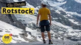 Just a small taste from the Eiger north wall Ferrata Rotstock 2021 [upl. by Nafri]