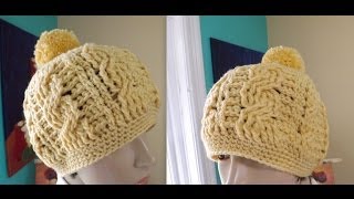 Crochet cable hat or beanie for adult  with Ruby Stedman [upl. by Ruhnke]